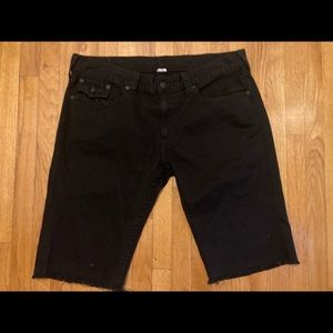 Black True Religion Jean Shorts